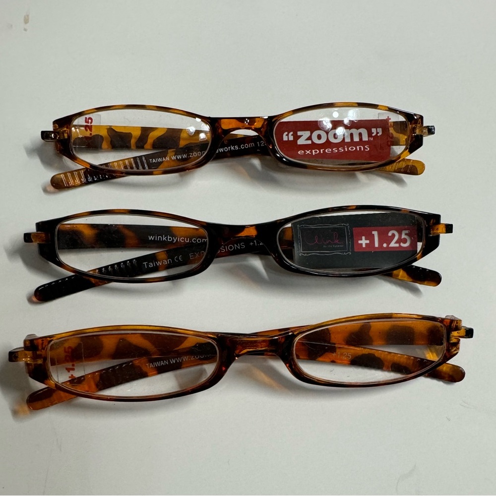 ICU Wink eyewear animal print half eye reading glasses